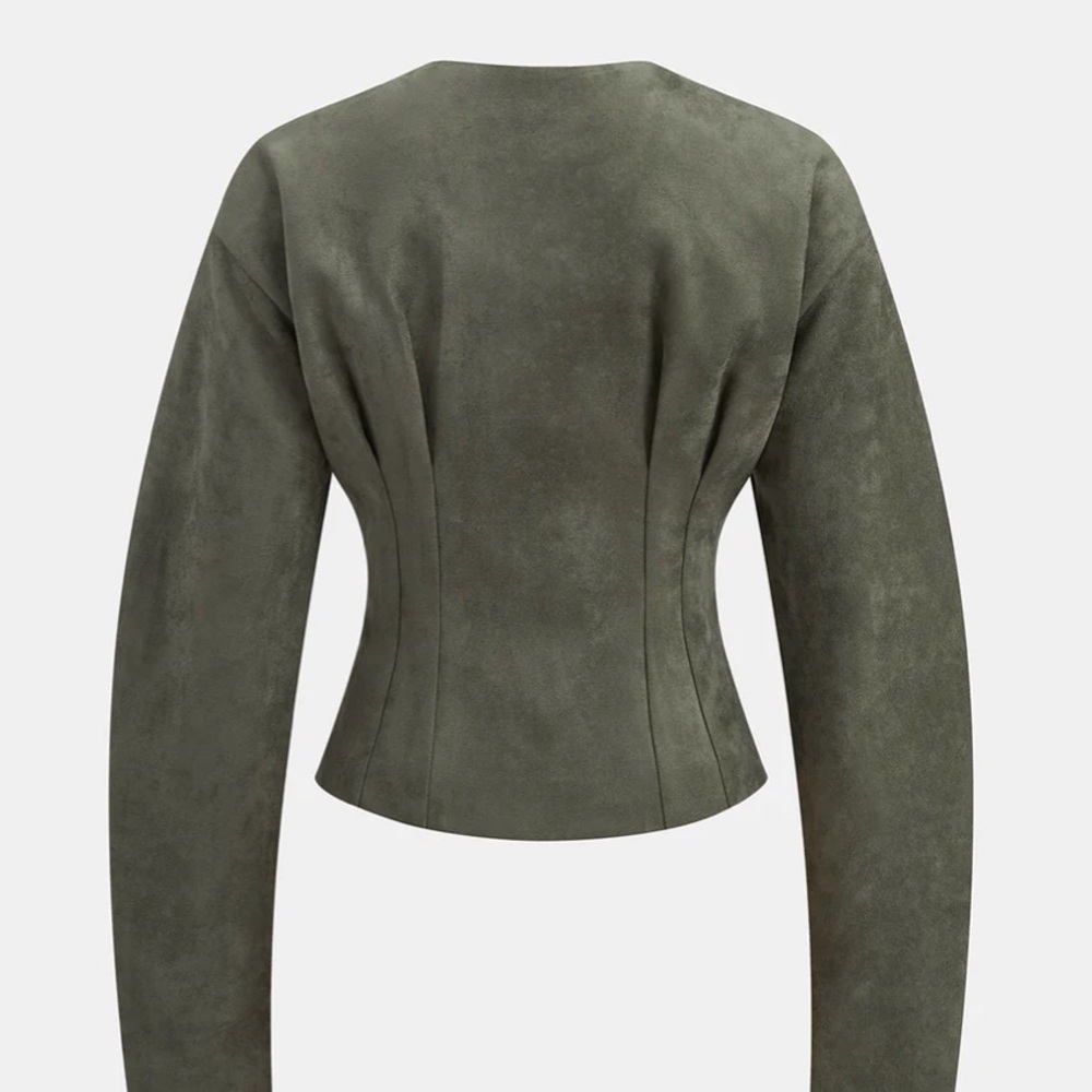 Women's Olive Green Jacket - Picture 2 of 3